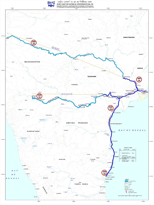 National Waterway 4 (NW 4) declared on 25.11.2008